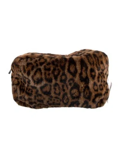 Pre-owned Apparis Cosmetic Bag W/tags In Brown