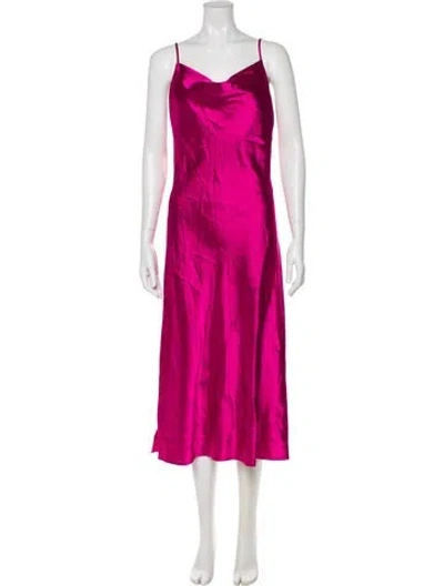 Pre-owned Apparis Cowl Neck Midi Length Dress In Pink