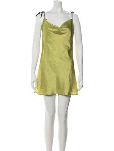 Pre-owned Apparis Cowl Neck Mini Dress In Green