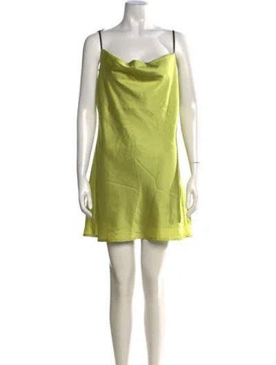 Pre-owned Apparis Cowl Neck Mini Dress In Green