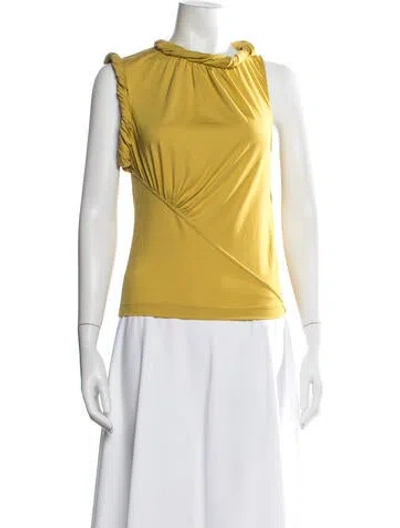 Pre-owned Apparis Cowl Neck Sleeveless Top In Yellow