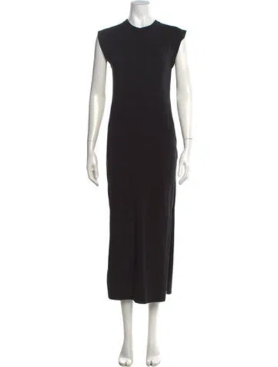 Pre-owned Apparis Crew Neck Long Dress In Black