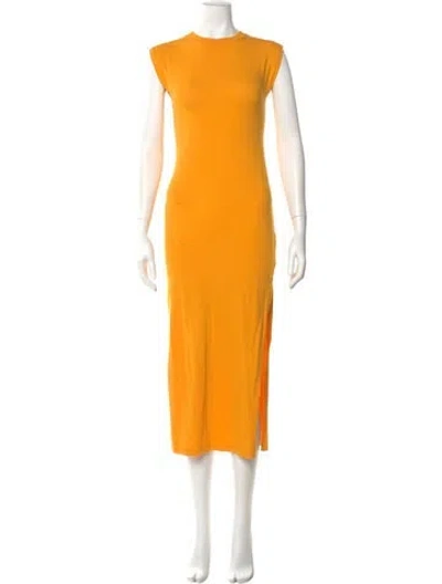 Pre-owned Apparis Crew Neck Long Dress In Orange