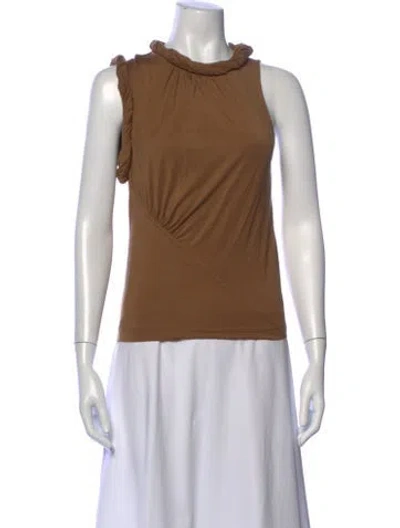 Pre-owned Apparis Crew Neck Sleeveless Top In Brown