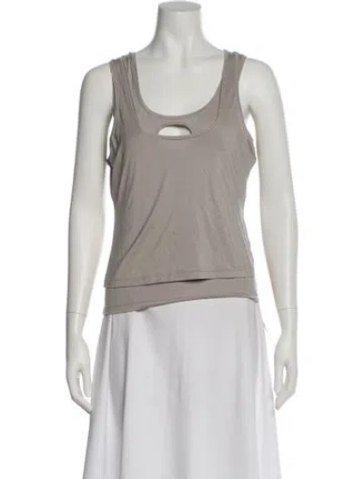 Pre-owned Apparis Crew Neck Sleeveless Top In White
