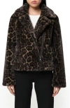 Apparis Leopard-print Zippered Faux-fur Jacket In Dark Leopard