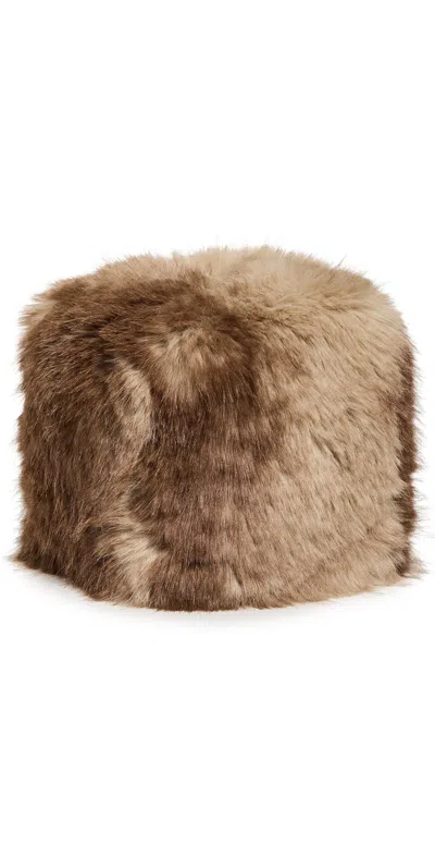Apparis Davey Mink Tissue Box Cover Blonde Mink In Brown