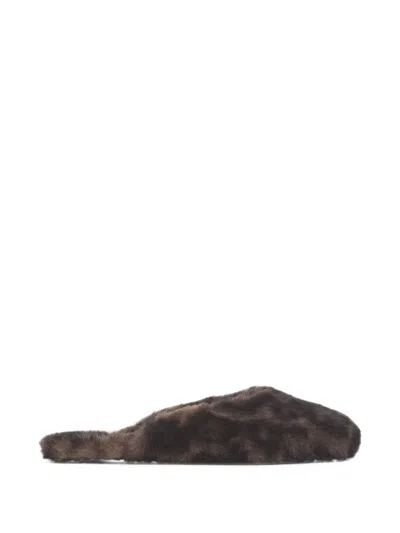 Apparis Demi Leopard-print Faux-fur Slippers In Brown