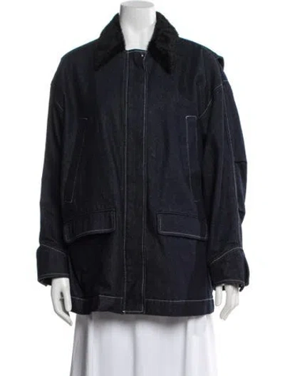 Pre-owned Apparis Denim Jacket In Blue