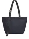 Apparis Esti Buckle Denim Tote Bag In Blue