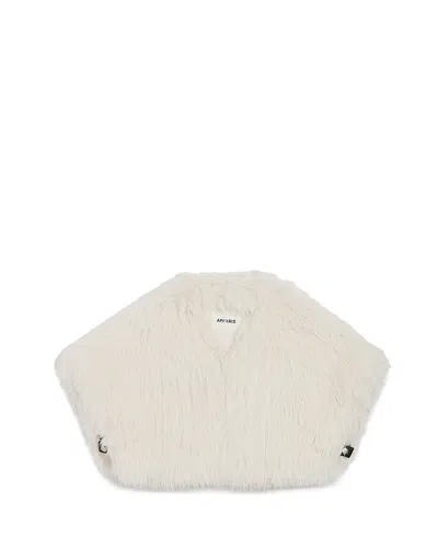 Apparis Devin Faux Fur Shrug In White