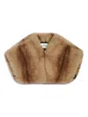 Apparis Devin Faux Mink Fur Shrug In Brown