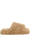 Apparis Dillon Bouclette Slides In Brown