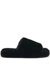 Apparis Biba Faux Fur Slippers In Black