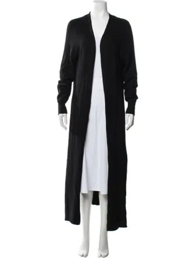 Pre-owned Apparis Duster Open Front Sweater In Black