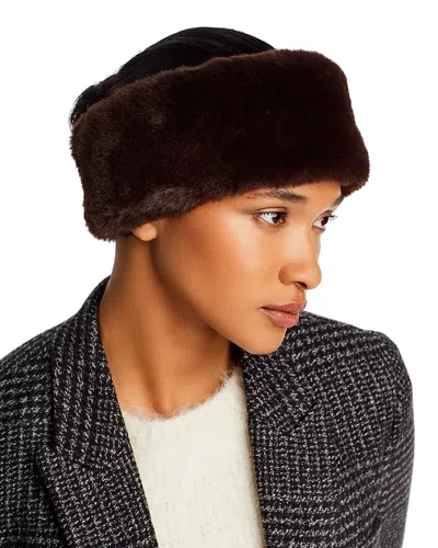 Apparis Eleni Faux Fur Headband In Brown