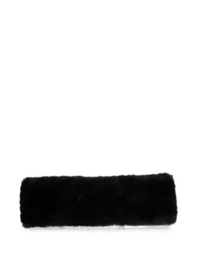 Apparis Eleni Faux-fur Elasticated Headband In Black