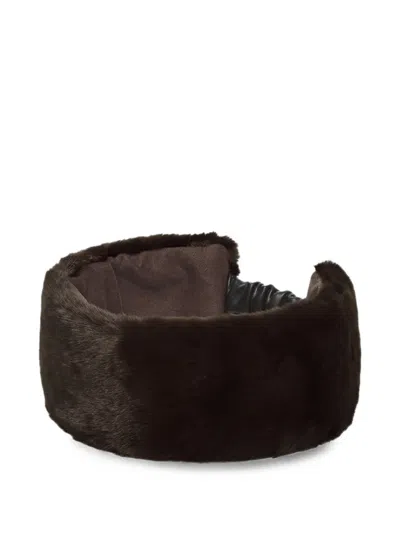 Apparis Kids' Eleni Faux-fur Headband In Brown