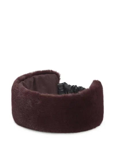 Apparis Eleni Faux-fur Headband In Brown