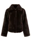 Apparis Wide-collar Faux Fur Jacket
