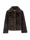 Apparis Leopard-print Zippered Faux-fur Jacket In Brown