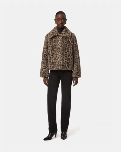 Apparis Elis Leopard Coat In Light Leopard
