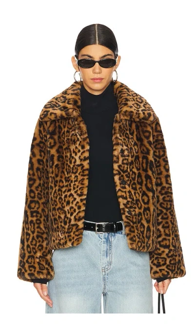APPARIS ELIS LEOPARD SHORT COAT