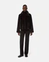 Apparis Elis Shaved Mink Coat In Noir Multi
