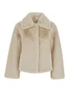 Apparis Elis Faux Fur Short Coat In White