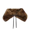 Apparis Eliza Faux Fur Collar In Brown