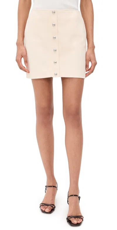 Apparis Ella Canvas Mini Skirt Off White In Neutral