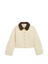 Apparis Ella Canvas Cropped Jacket In Neutral