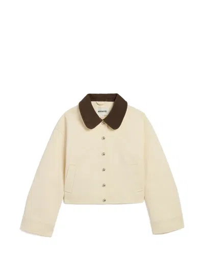 Apparis Ella Cropped Jacket In Neutral