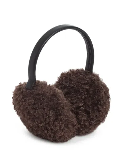 Apparis Esme Bouclette Faux-fur Earmuffs In Brown