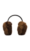 Apparis Esme Faux Mink Earmuffs In Brown