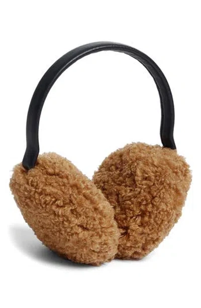 Apparis Esme Faux Shearling Bouclette Earmuffs In Brown