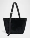 Apparis Esti Buckle Faux Hair Tote Bag In Noir