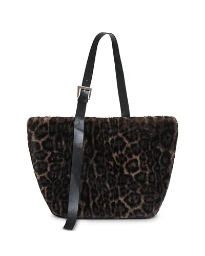 Apparis Esti Leopard Faux Fur Tote Bag In Dark Leopard