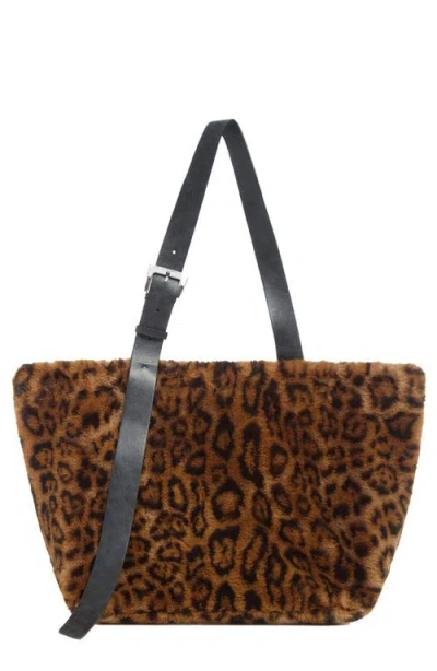 Apparis Esti Leopard Pluche™ Faux Fur Tote In Brown