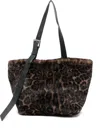 Apparis Animal-print Tote Bag In Brown