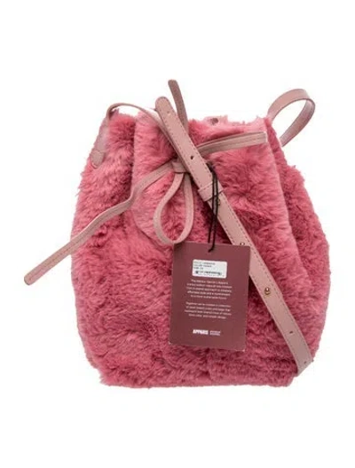 Pre-owned Apparis Faux Fur Bucket Bag W/ Tags In Pink