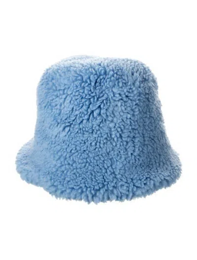 Pre-owned Apparis Faux Fur Bucket Hat In Blue