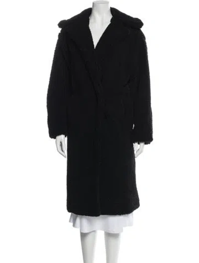 Pre-owned Apparis Faux Fur Coat In Black