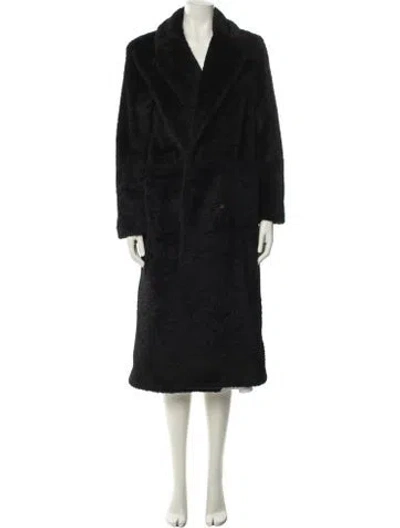 Pre-owned Apparis Faux Fur Coat In Black
