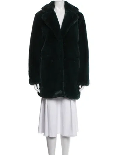 Pre-owned Apparis Faux Fur Coat In Black