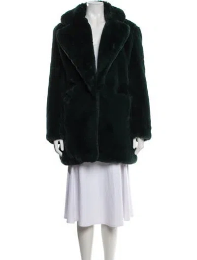 Pre-owned Apparis Faux Fur Coat In Black