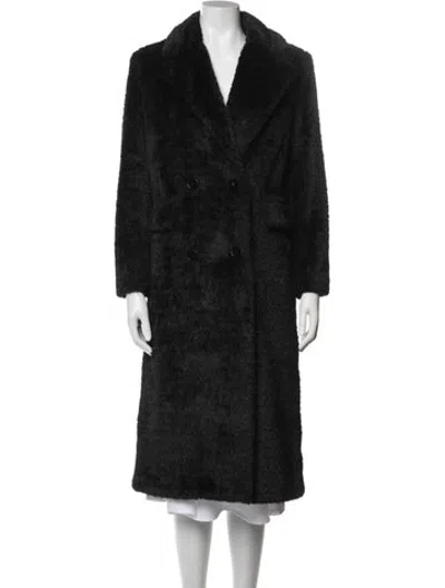 Pre-owned Apparis Faux Fur Coat In Black