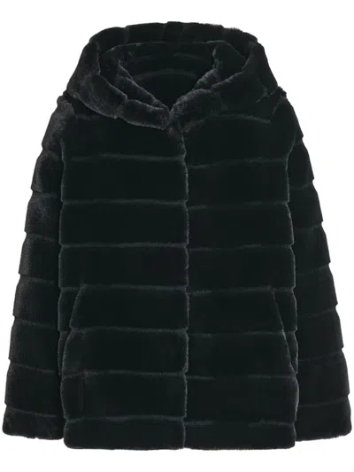 Apparis Faux-fur Coat In Black