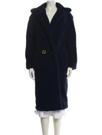 Pre-owned Apparis Faux Fur Coat In Blue