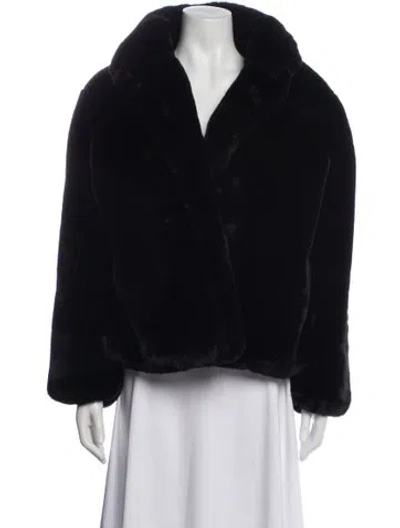 Pre-owned Apparis Faux Fur Coat In Blue